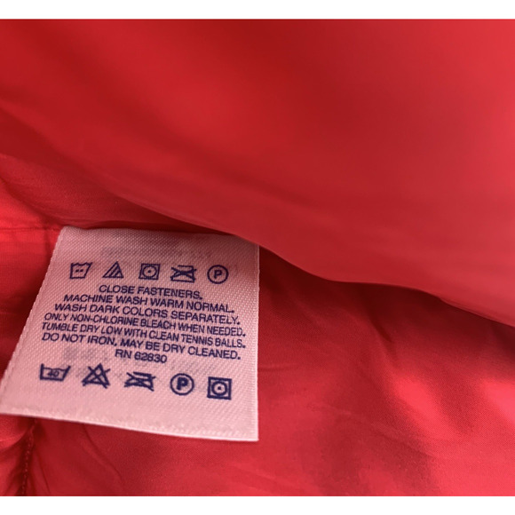 Lands' End Puffer Vest Red Snap Front Goose Down Quilted Gorpccore L - Picture 7 of 8